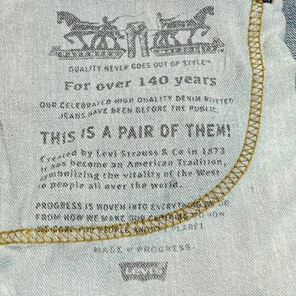 Levi's 569 Jeans Men's 34x30 Blue Drk Wash Loose Fit Straight Leg LEVI Denim GUC - Picture 9 of 12